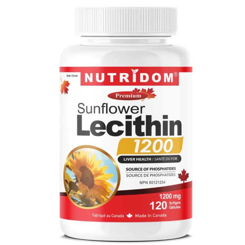 Nutridom Lécithine de tournesol 1200 mg, 120 gélules | Prix imbattables, offres quotidiennes | VITASHOP