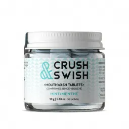 Crush & Swish BAIN DE BOUCHE À LA MENTHE 50 g | Prix imbattables, offres quotidiennes | VITASHOP