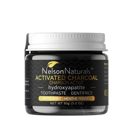 Nelson Naturals 하이드록시아파타이트 함유 활성탄 93 g | 최고의 가격, 매일 제공되는 할인 | VITASHOP