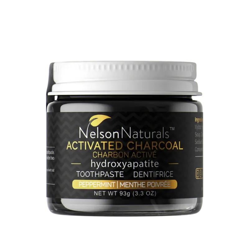Nelson Naturals 含羟基磷灰石的活性炭 93 克 | 无可比拟的价格，每日优惠 | VITASHOP