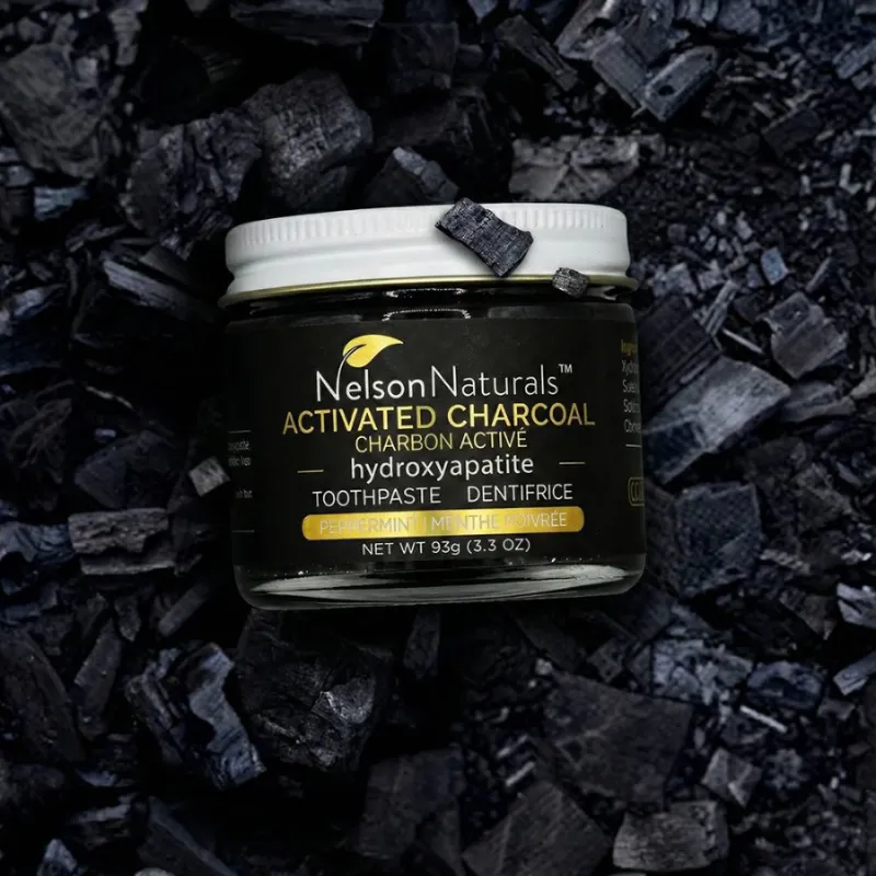 Nelson Naturals Activated Charcoal with Hydroxyapatite 93 g | Unbeatable Prices, Daily Deals | VITASHOP