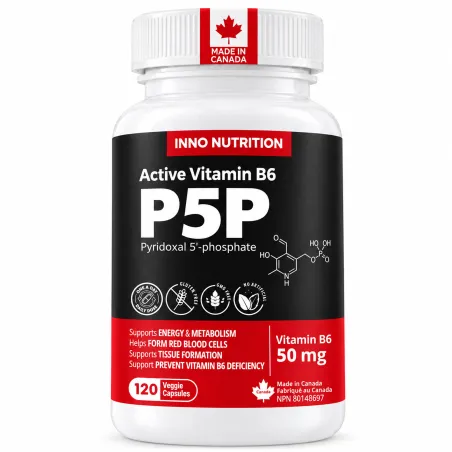 INNO NUTRITION P5P Vitamin B6 50mg 120 Veggie Capsules | Unbeatable Prices, Daily Deals | VITASHOP