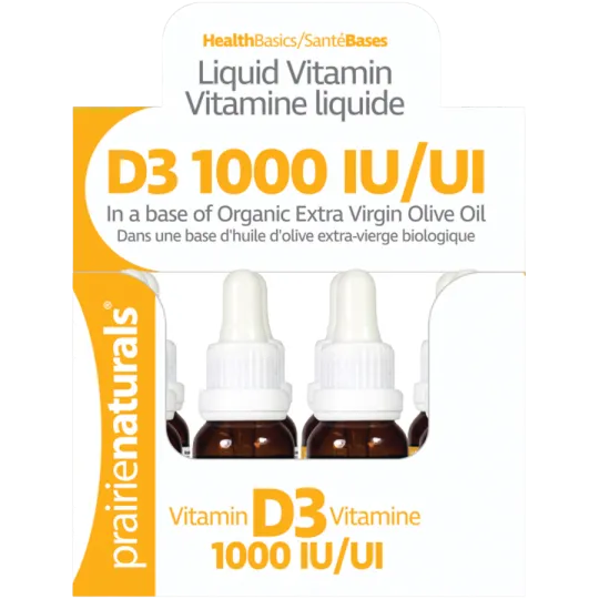 Prairie Naturals Vitamin D3 Cholecalciferol 1,000 IU in Organic Extra-Virgin Olive Oil 15 ml x 12 box | 每天不同折扣, 全网最低价格 | 种类齐全的保健