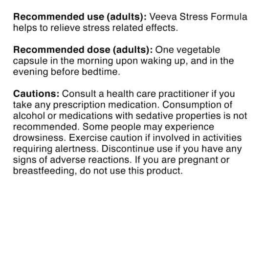 Veeva Formule stress 60 capsules végétales | Safest & Easiest Shopping Vitamins Online | VITASHOP