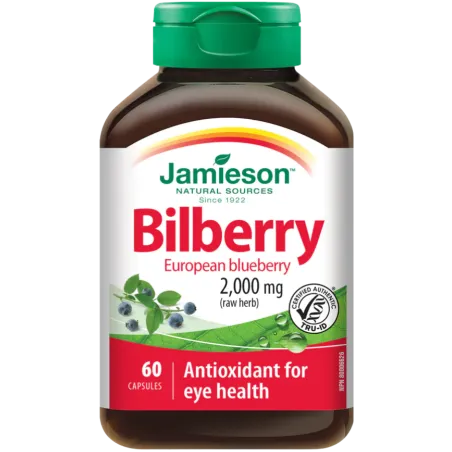Jamieson Myrtille 2000 mg 60 capsules | Safest & Easiest Shopping Vitamins Online | VITASHOP