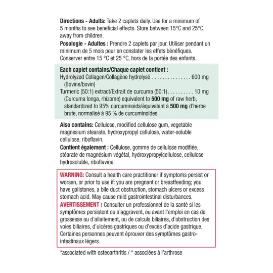 Jamieson Complexe de collagène et de curcuma 60 caplets | Safest & Easiest Shopping Vitamins Online | VITASHOP