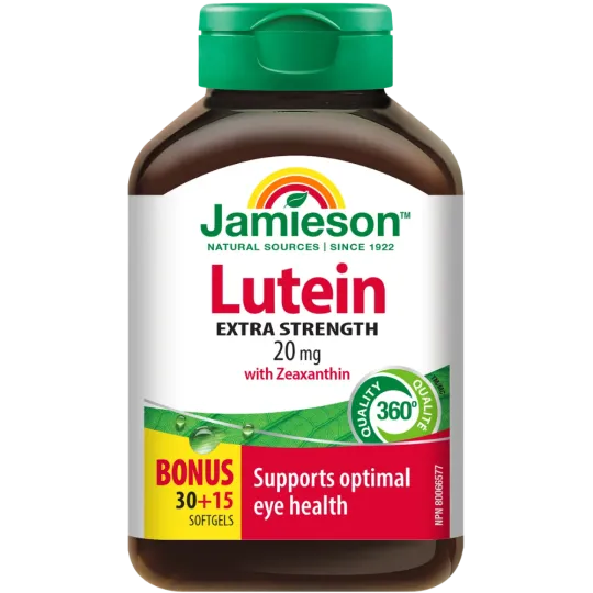 Jamieson 超强效叶黄素配方含玉米黄质 20 mg 45粒软胶囊 | 每天不同折扣, 全网最低价格 | 种类齐全的保健品店铺 VITASHOP, 只有你想不到, 没有你买不到 !