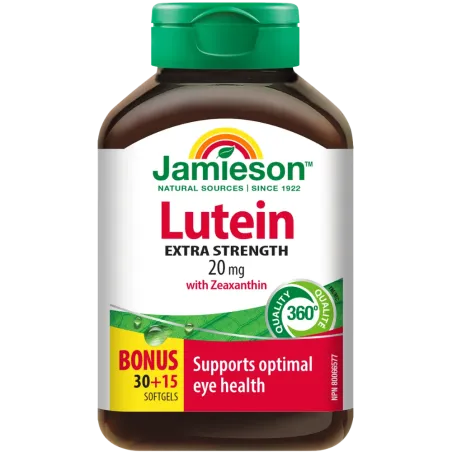Jamieson 超强效叶黄素配方含玉米黄质 20 mg 45粒软胶囊 | 每天不同折扣, 全网最低价格 | 种类齐全的保健品店铺 VITASHOP, 只有你想不到, 没有你买不到 !