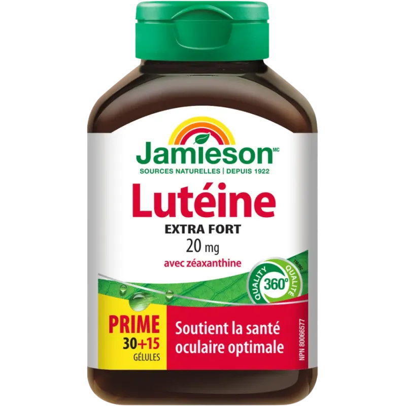Jamieson Extra Strength Lutein with Zeaxanthin 20mg 45 Softgels | Unbeatable Prices, Daily Deals | VITASHOP