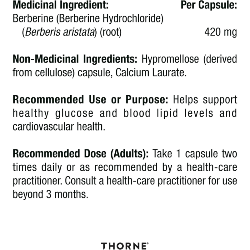 Thorne Research Berbérine-HP 60 Gélules | Prix imbattables, offres quotidiennes | VITASHOP