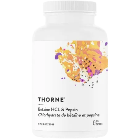 Thorne Research 베타인 HCl & 펩신 225 캡슐 | 뛰어난 가격, 매일 제공되는 특가 | VITASHOP