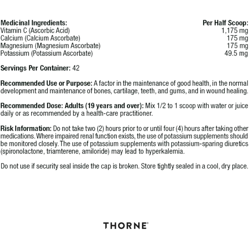 Thorne Research 缓冲型维生素 C 粉末 231 克 | 无与伦比的价格，每日优惠 | VITASHOP
