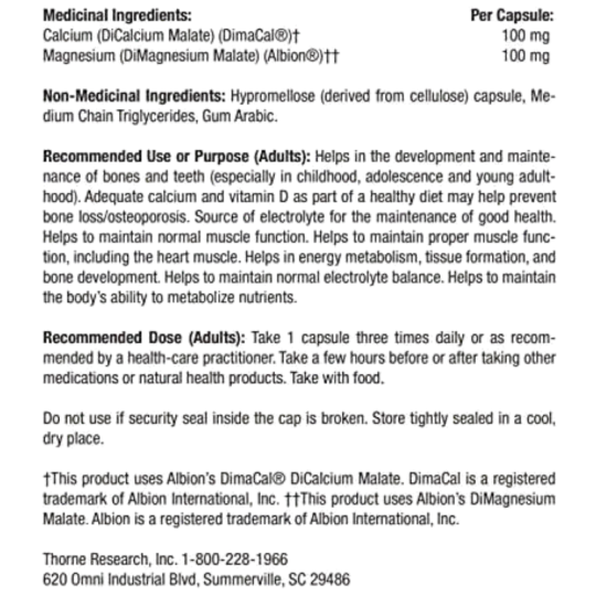 Thorne Research 苹果酸钙镁 240粒 | 无与伦比的价格，每日优惠 | VITASHOP