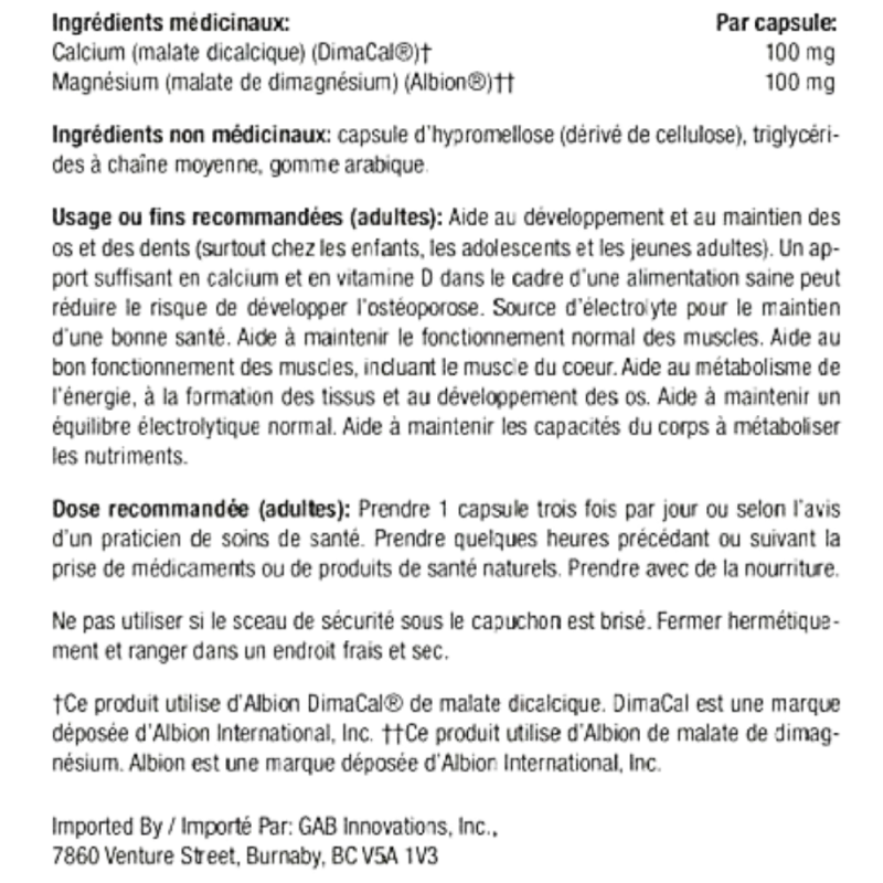 Thorne Research Malate de Calcium et de Magnésium 240 Gélules | Prix imbattables, offres quotidiennes | VITASHOP