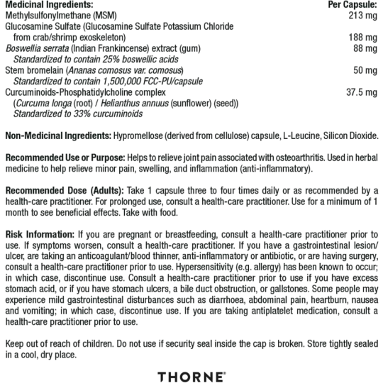 Thorne Research Joint Support Nutrients 240 Capsules | Unbeatable Prices, Daily Deals | VITASHOP