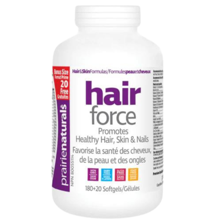 Prairie Naturals Bonus Hair-Force Multiple Vitamins, Minerals, 건강한 모발을위한 공동 박테리아 180 + 20 Softgels | 매일 업데이트되는 특가 상품 | VITASHOP
