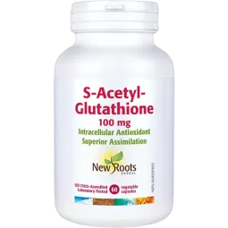 New Roots S-Acétyl-Glutathion 100 mg 60 capsules végétales | Safest & Easiest Shopping Vitamins Online | VITASHOP