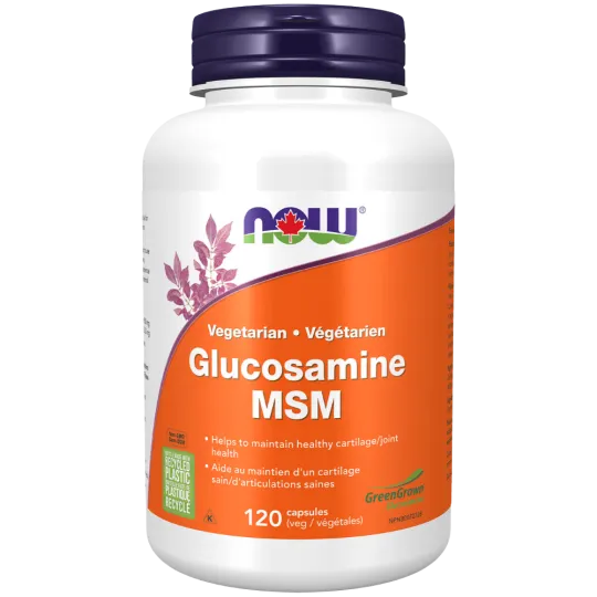 NOW Foods Vegetarian Glucosamine & MSM 120 Vegetable Capsules | Unbeatable Prices, Daily Deals | VITASHOP