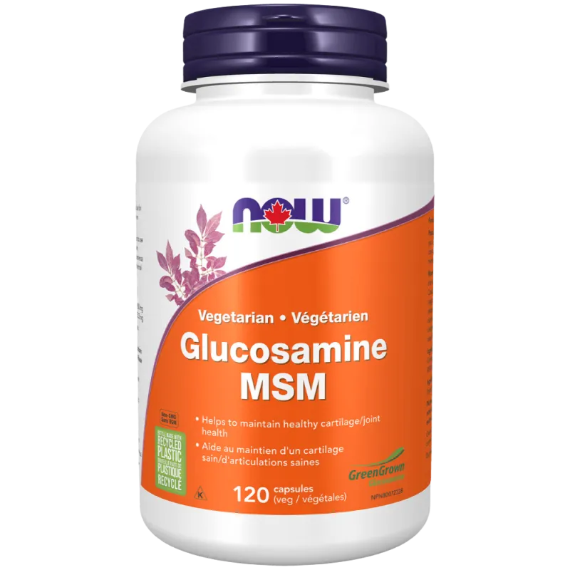 NOW Foods Vegetarian Glucosamine & MSM 120 Vegetable Capsules | Unbeatable Prices, Daily Deals | VITASHOP