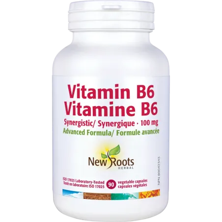 New Roots Vitamine B6 Synergique 100 mg 90 capsules végétales | Safest & Easiest Shopping Vitamins Online | VITASHOP