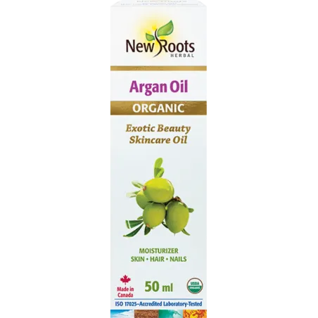 New Roots Huile d'argan certifiée biologique 50 ml | Safest & Easiest Shopping Vitamins Online | VITASHOP