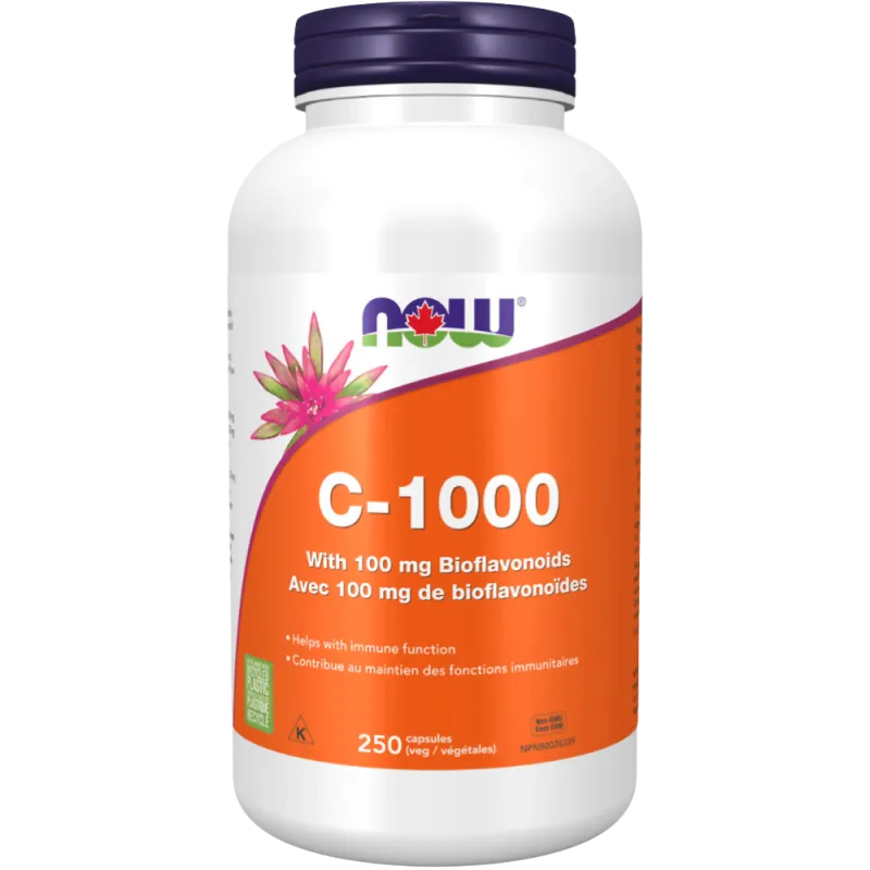 NOW Foods 维生素 C-1000 复方生物类黄酮 100 毫克 250 粒植物胶囊 | 每天不同折扣, 全网最低价格 | 种类齐全的保健品店铺 VITASHOP, 只有你想不到, 没有你买不到 !