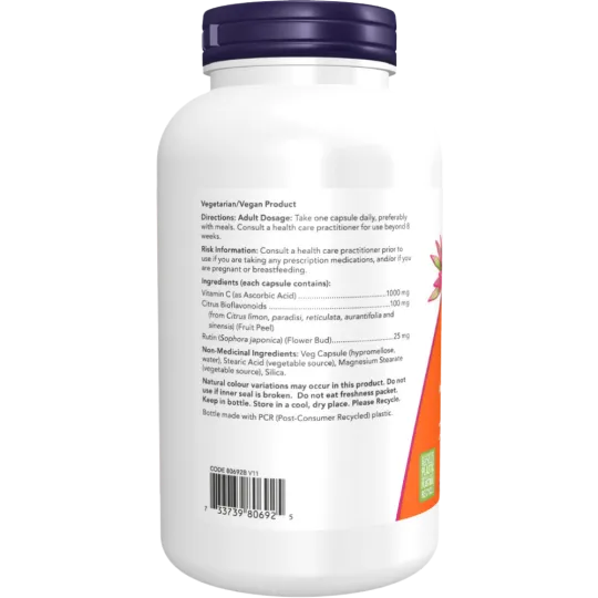 NOW Foods C-1000 with 100 mg Bioflavonoids 250 Vegetable Capsules | Unbeatable Prices, Daily Deals | VITASHOP