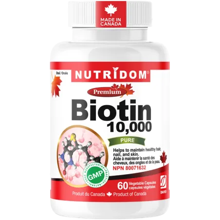 Nutridom Biotin 10000 mcg 60 Vegetable Capsules | Unbeatable Prices, Daily Deals | VITASHOP