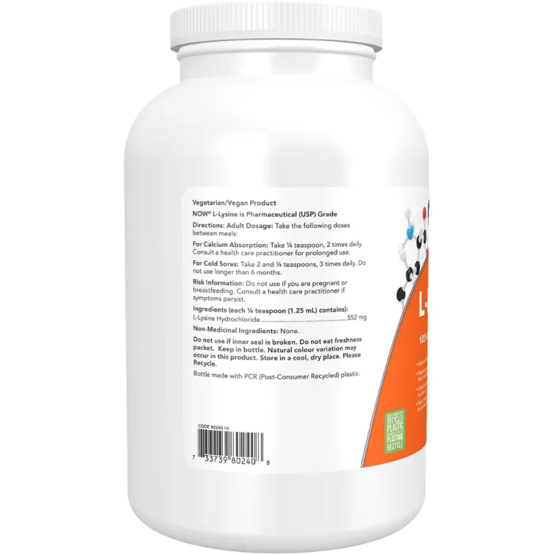 NOW Foods L-리신 파우더 454 g | 매일 업데이트되는 특가 상품 | VITASHOP