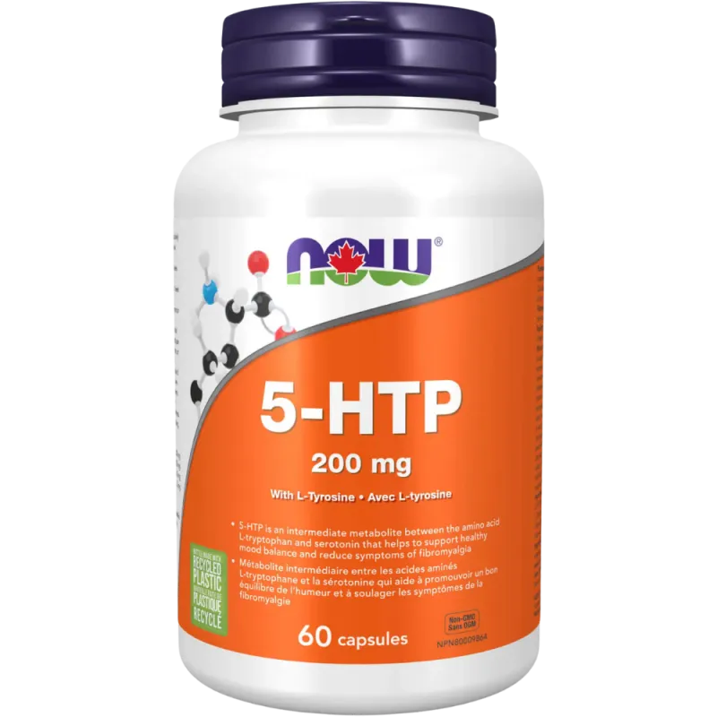 NOW Foods 5-HTP 200毫克 加酪氨酸 60粒胶囊 | 每天不同折扣, 全网最低价格 | 种类齐全的保健品店铺 VITASHOP, 只有你想不到, 没有你买不到 !