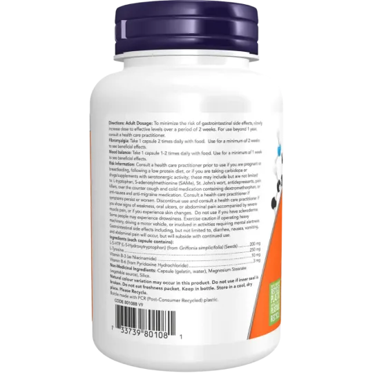 NOW Foods 5-HTP 200 mg 티로신 함유 60 캡슐 | 매일 업데이트되는 특가 상품 | VITASHOP
