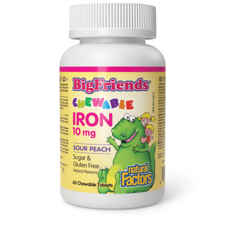 Chewable Iron 10 mg, Big Friends 60 Chewable Tablets | Safest & Easiest Shopping Vitamins Online | VITASHOP