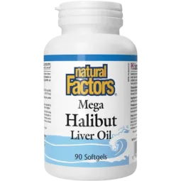 Natural Factors Mega Halibut Liver Oil, 90 Softgels | Unbeatable Prices, Daily Deals | VITASHOP