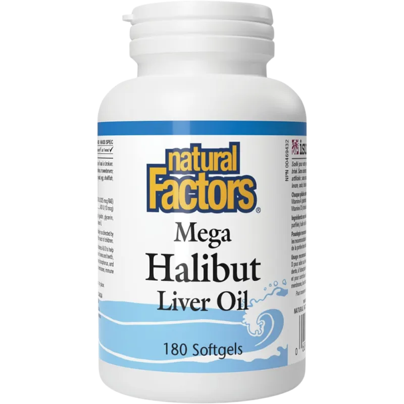 Natural Factors Mega大比目鱼肝油 180粒软胶囊 | 每天不同折扣, 全网最低价格 | 种类齐全的保健品店铺 VITASHOP, 只有你想不到, 没有你买不到 !