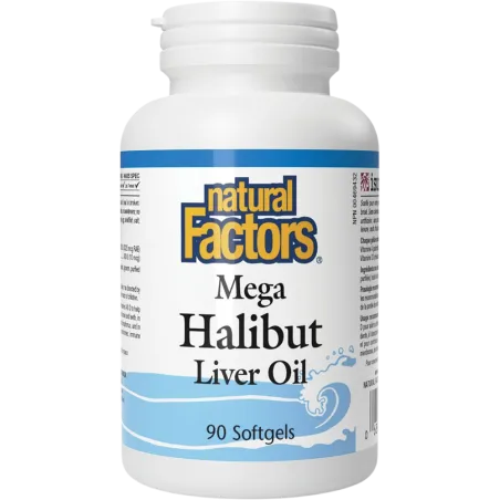 Natural Factors Méga huile de foie de flétan 90 capsules molles | Prix imbattables, offres quotidiennes | VITASHOP