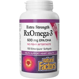 Natural Factors Rx오메가-3 초고농축 600mg 150 엔테리퓨어 소프트젤 | 매일 업데이트되는 특가 상품 | VITASHOP