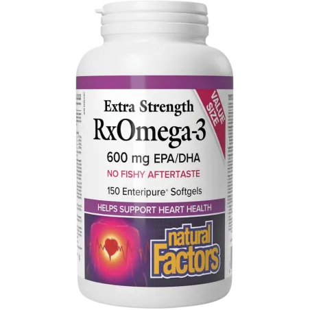 Natural Factors Rx오메가-3 초고농축 600mg 150 엔테리퓨어 소프트젤 | 매일 업데이트되는 특가 상품 | VITASHOP