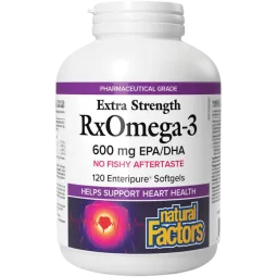 Natural Factors Rx오메가-3 초고농축 600mg 120 엔테리퓨어 소프트젤 | 매일 업데이트되는 특가 상품 | VITASHOP