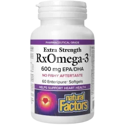 Natural Factors Rx오메가-3 초고농축 600mg 60 엔테리퓨어 소프트젤 | 매일 업데이트되는 특가 상품 | VITASHOP