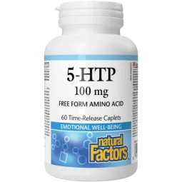 Natural Factors 5-HTP 100 mg 60 caplets à libération graduelle | Prix imbattables, offres quotidiennes | VITASHOP