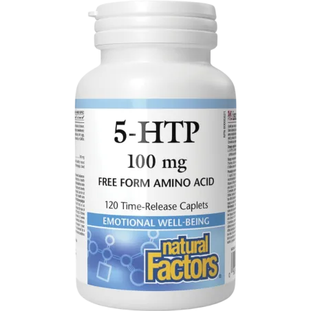 Natural Factors 5-HTP 100 mg 120 caplets à libération graduelle | Prix imbattables, offres quotidiennes | VITASHOP