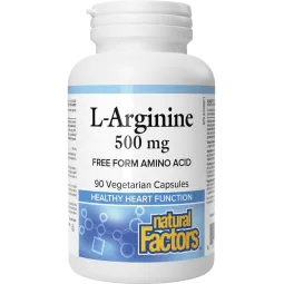 Natural Factors L-精氨酸 500 mg 90 植物胶囊 | 每天不同折扣, 全网最低价格 | 种类齐全的保健品店铺 VITASHOP, 只有你想不到, 没有你买不到 !