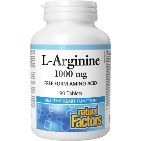 Natural Factors L-精氨酸 1000毫克 90片 | 每天不同折扣, 全网最低价格 | 种类齐全的保健品店铺 VITASHOP, 只有你想不到, 没有你买不到 !