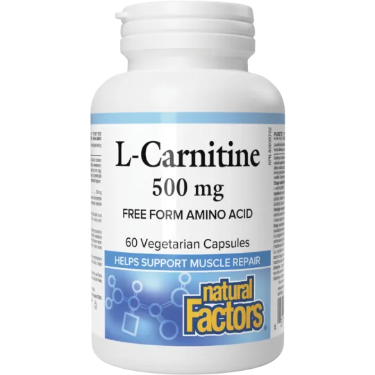 Natural Factors 左旋肉碱 500毫克 60 植物胶囊 | 每天不同折扣, 全网最低价格 | 种类齐全的保健品店铺 VITASHOP, 只有你想不到, 没有你买不到 !