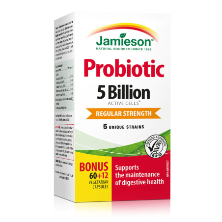 Jamieson Probiotic 5 Billion Free 60+12  Capsules | Unbeatable Prices, Daily Deals | VITASHOP