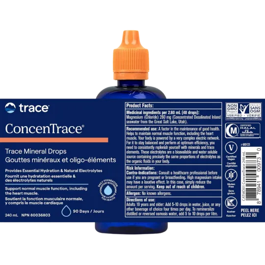 Trace Mineral Research Gouttes Trace Concentrace 240 ml | Prix imbattables, offres quotidiennes | VITASHOP