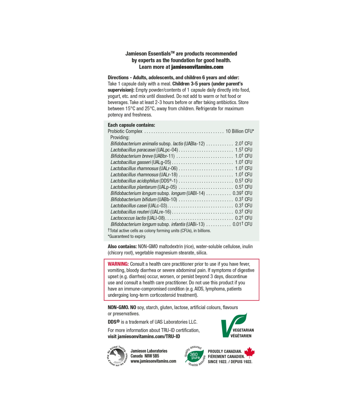 Jamieson Probiotic 10 Billion 60 Capsules | Unbeatable Prices, Daily Deals | VITASHOP