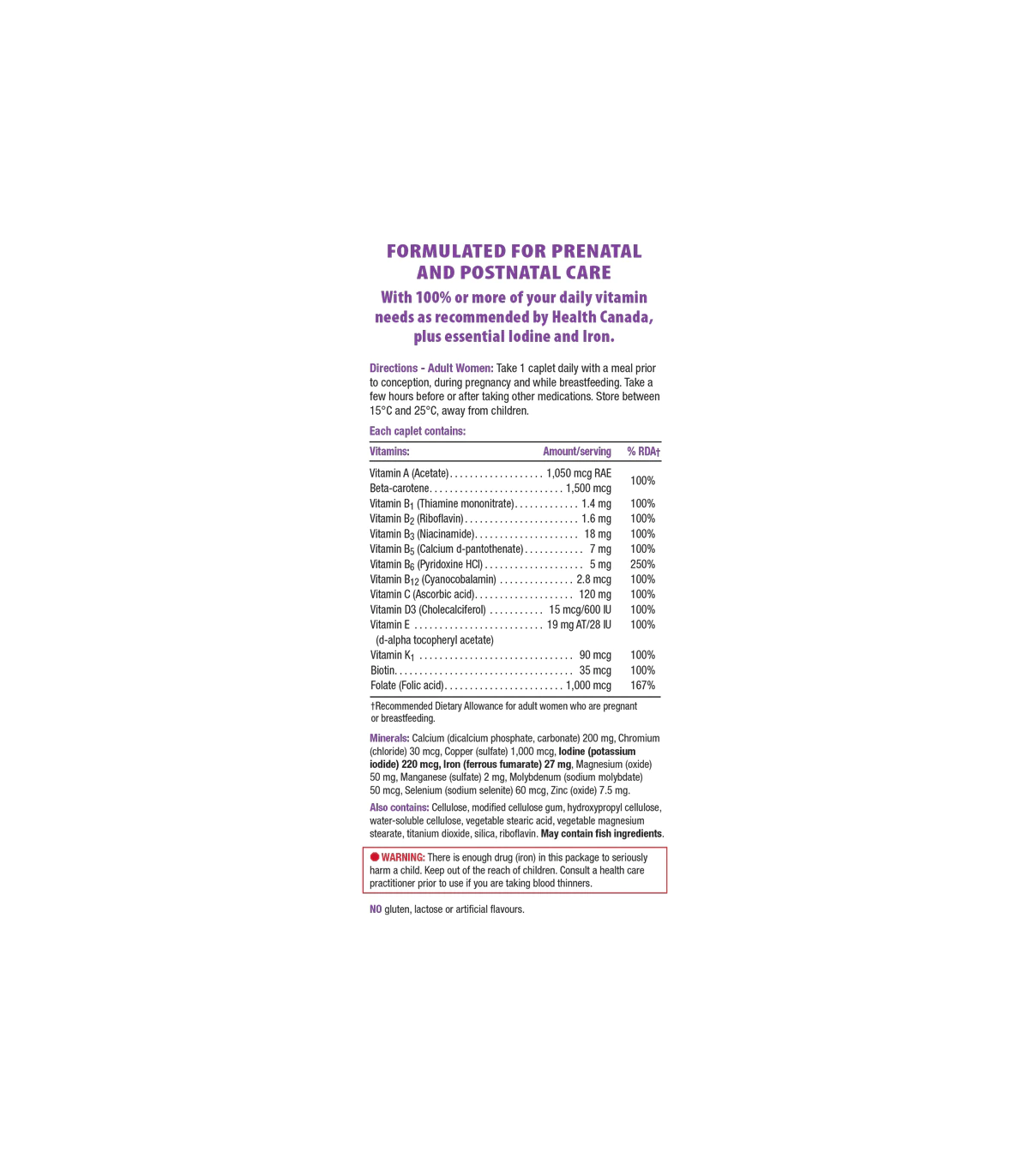 Jamieson Prenatal Multi 100 Caplets | 每天不同折扣, 全网最低价格 | 种类齐全的保健品店铺 VITASHOP, 只有你想不到, 没有你买不到 !