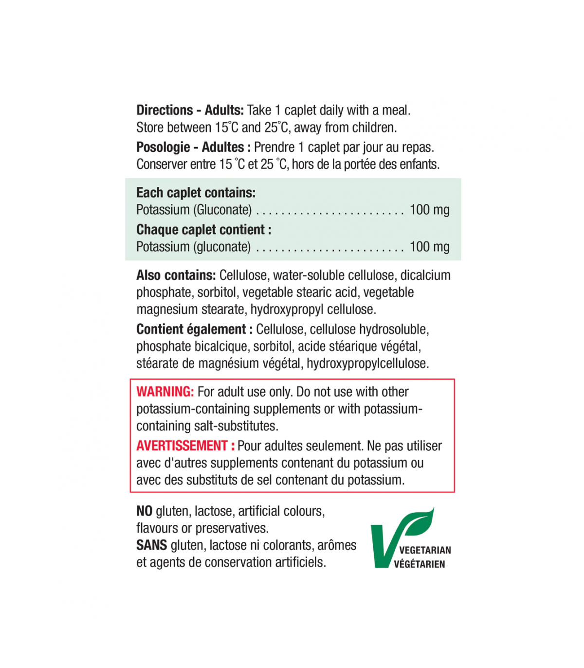 Jamieson Potassium 100 mg 100 Caplets | 每天不同折扣, 全网最低价格 | 种类齐全的保健品店铺 VITASHOP, 只有你想不到, 没有你买不到 !