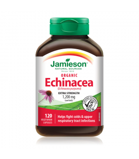 Jamieson Organic Echinacea (Echinacea purpurea) 1,200 mg 120 Capsules | Unbeatable Prices, Daily Deals | VITASHOP